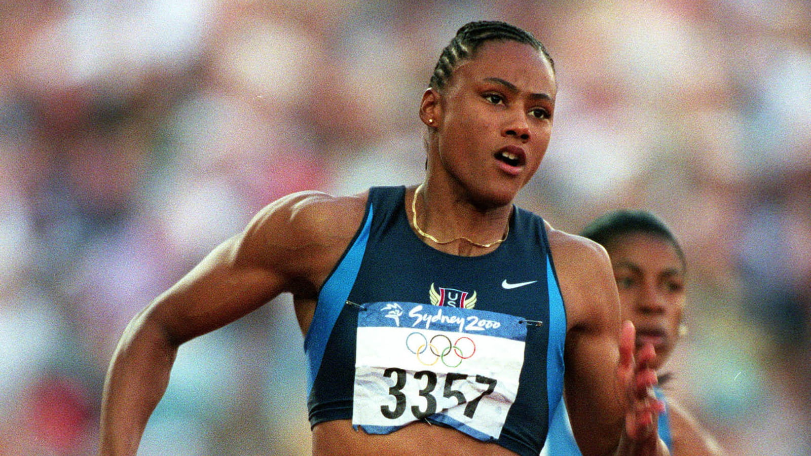 Marion Jones aux Jeux olympiques de Sydney en 2000