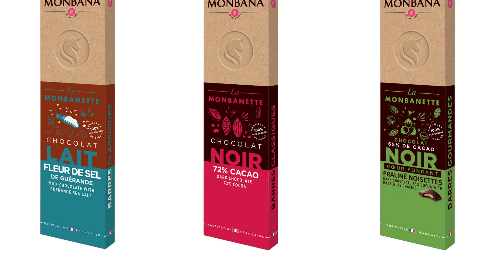 Les barres de chocolat de Monbana
