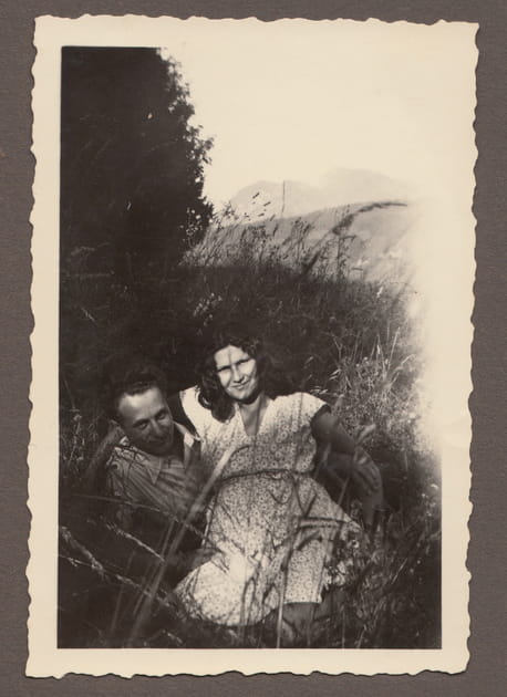 Simone et Antoine -Col des Gets - 1947