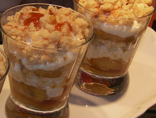 Tatin aux bananes, crumble à la noix de coco