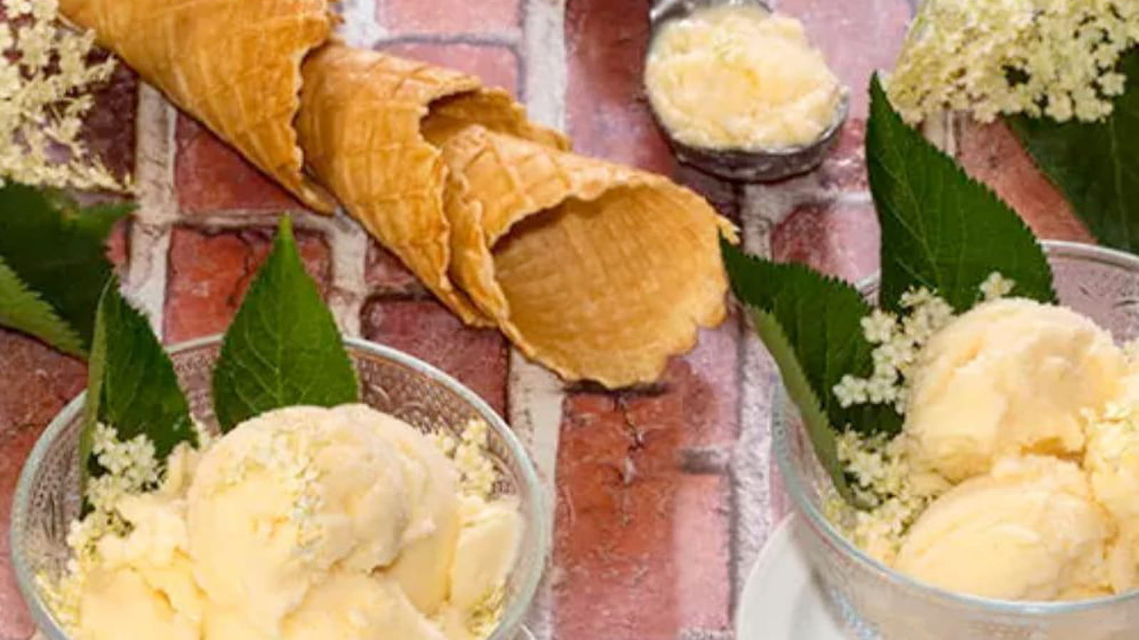 Glace aux fleurs de sureau IG bas