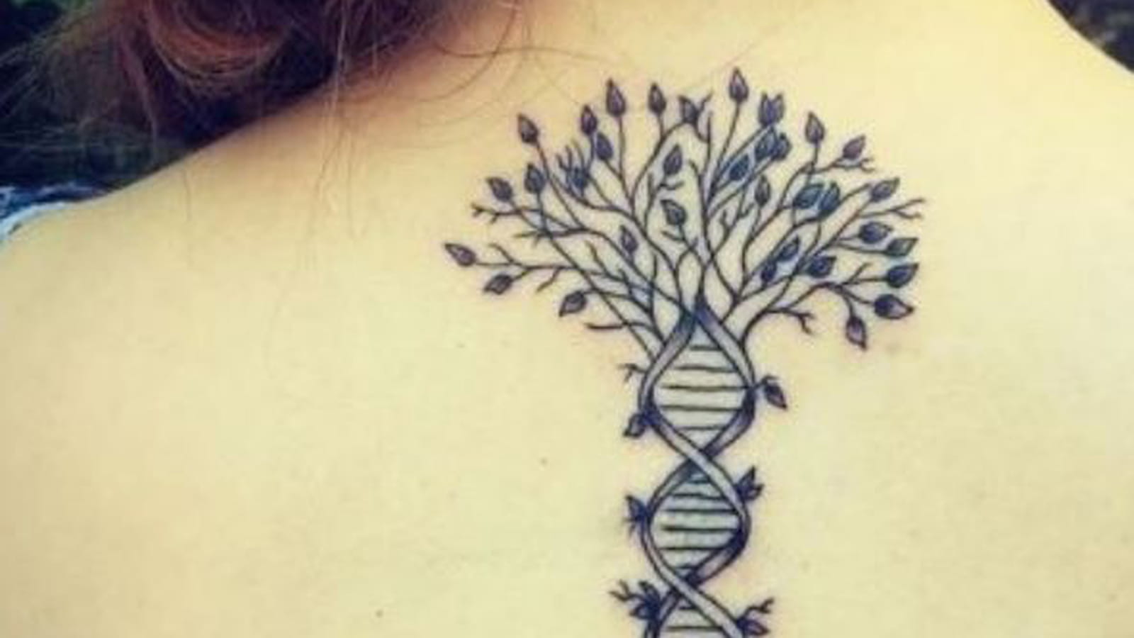 Arbre de vie et ADN sur l'avant-bras