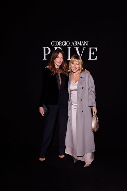 Carla Bruni et Valeria Bruni-Tedeschi au d&eacute;fil&eacute; Giorgio Armani Priv&eacute;