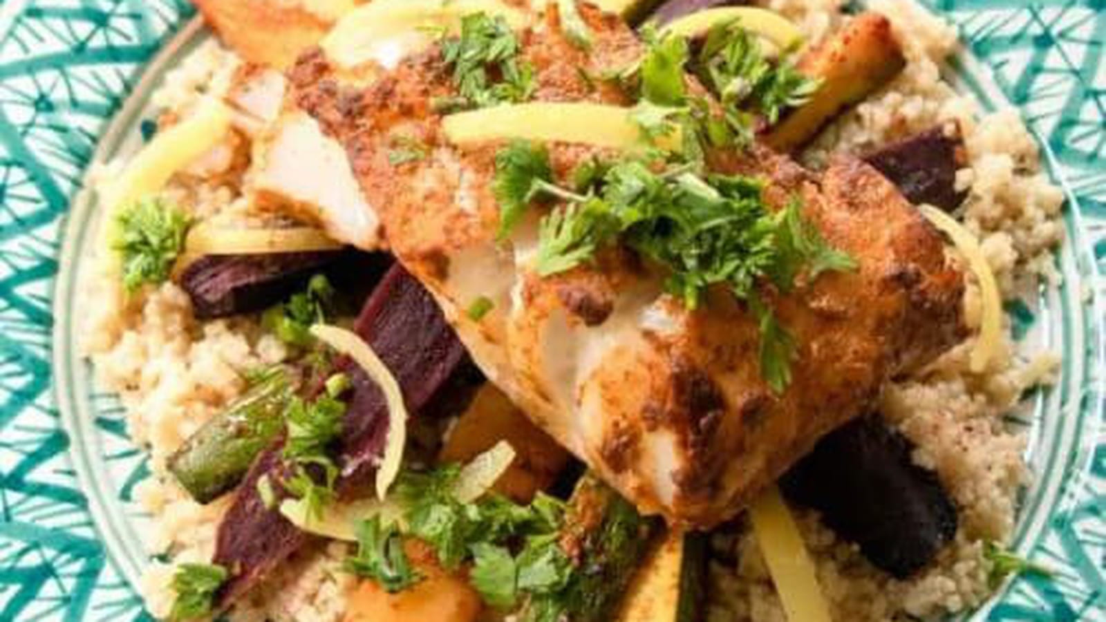 Tajine de poisson à la chermoula rouge