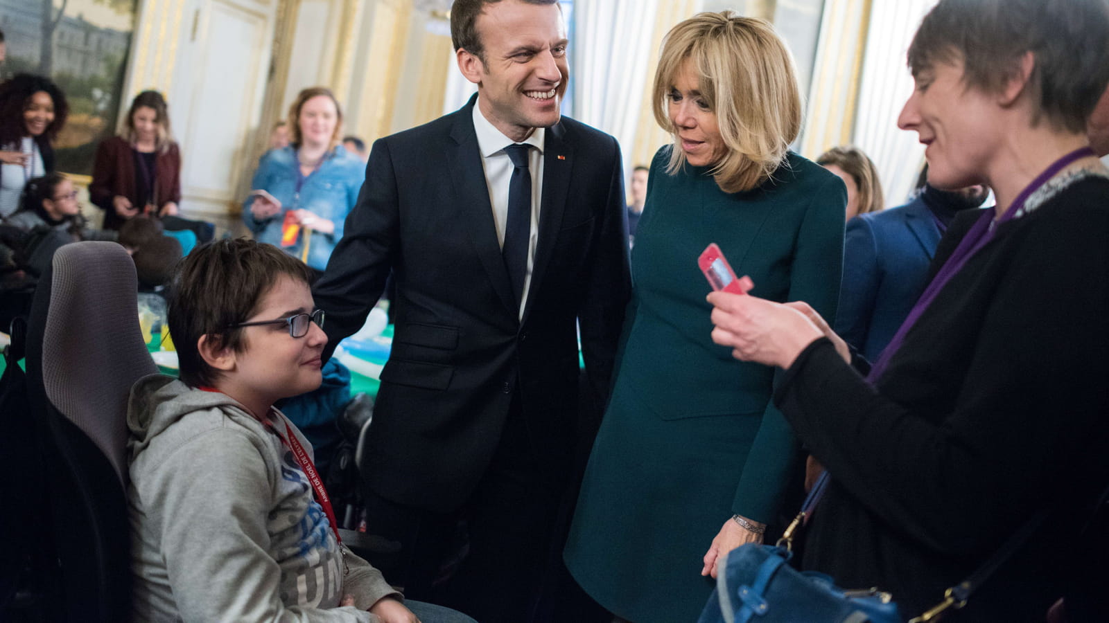 Emmanuel Macron et Brigitte Macron : Noël à l'Élysée