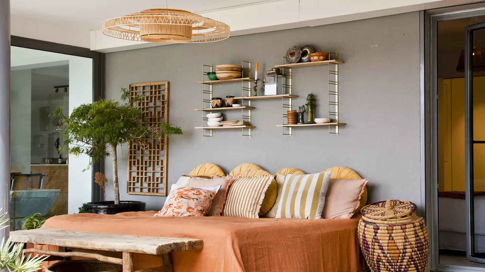 Linge de lit terracotta 