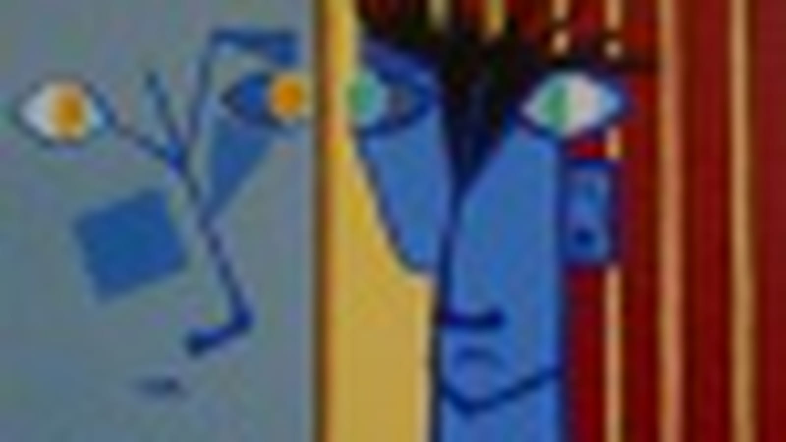 Homme bleu au miroir