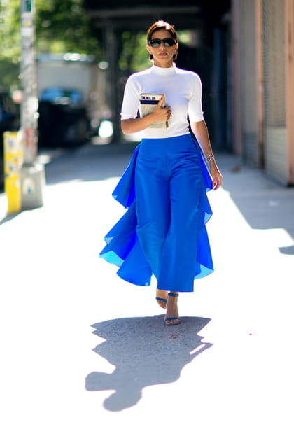 Street style &agrave; New York : le pantalon &agrave; froufrous