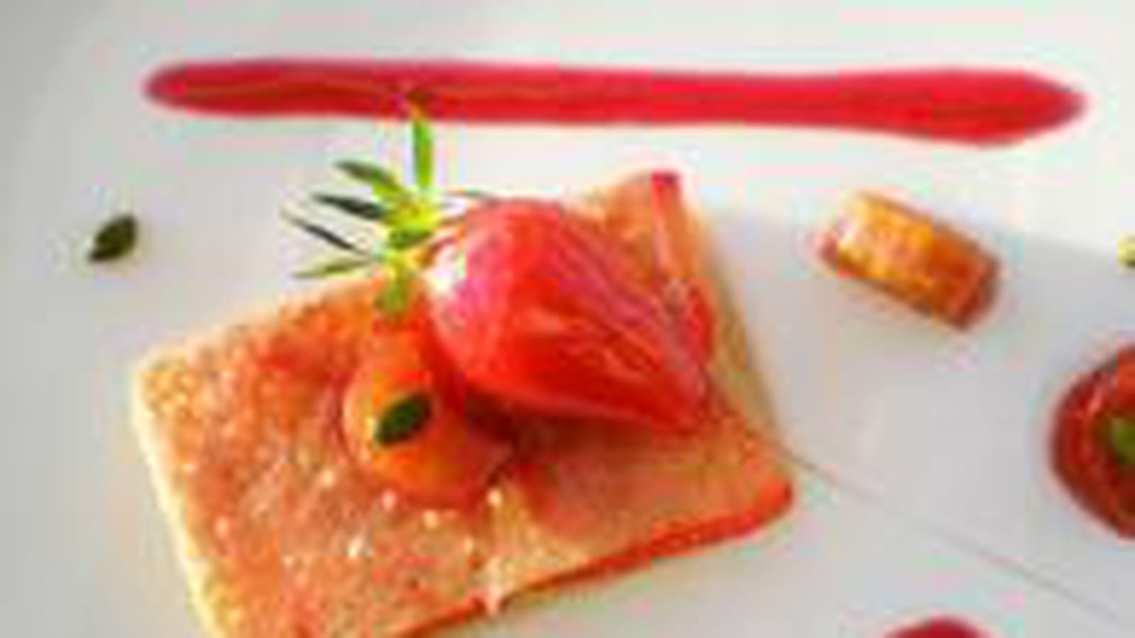 Craquant de fraises et rhubarbe