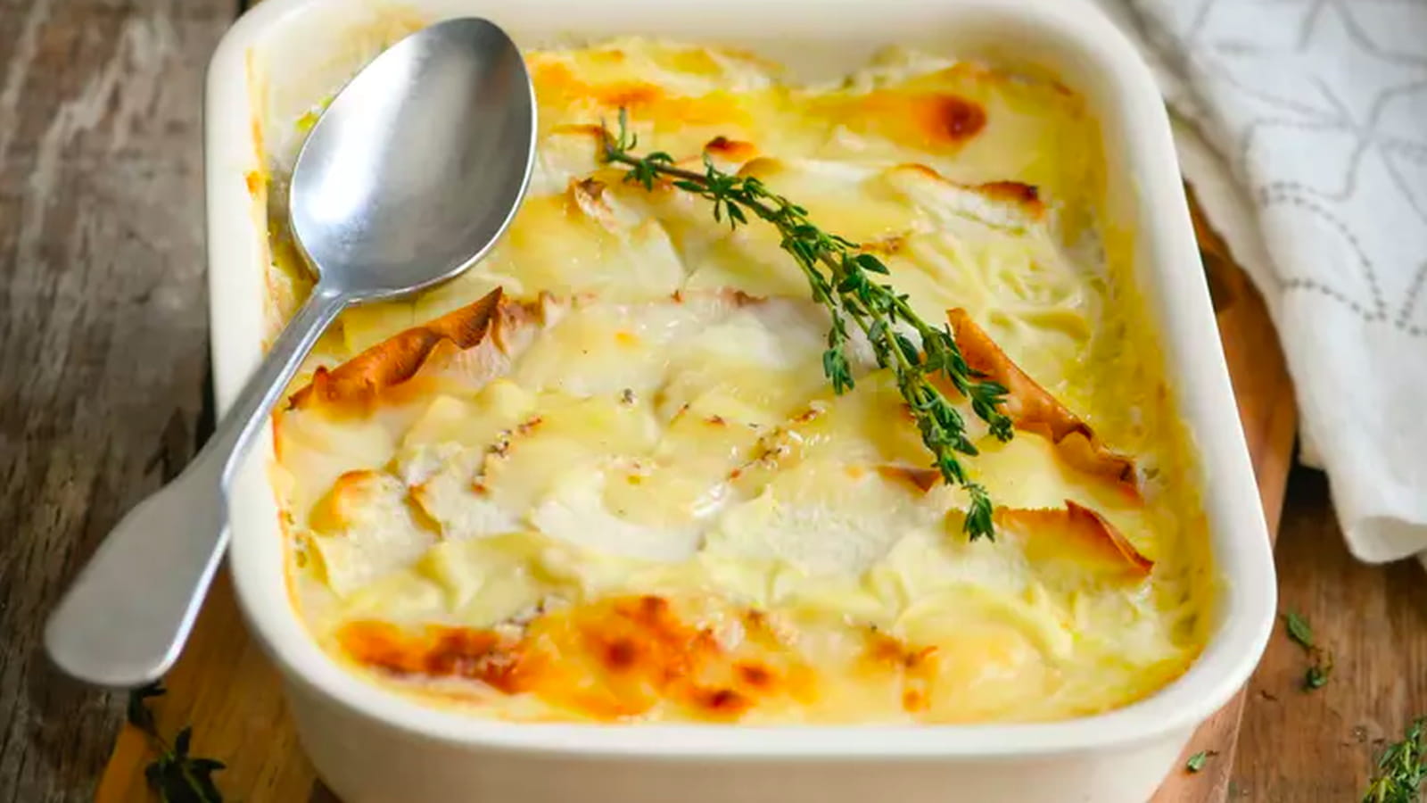 Gratin dauphinois de légumes blancs et oubliés au Chavignol AOP