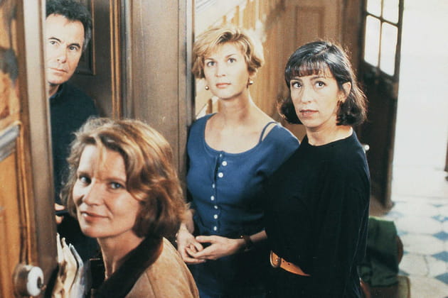 Tournage du film Aux Petits Bonheurs en Nicole Garcia, avec Francois Marthouret et Mich&egrave;le Laroque