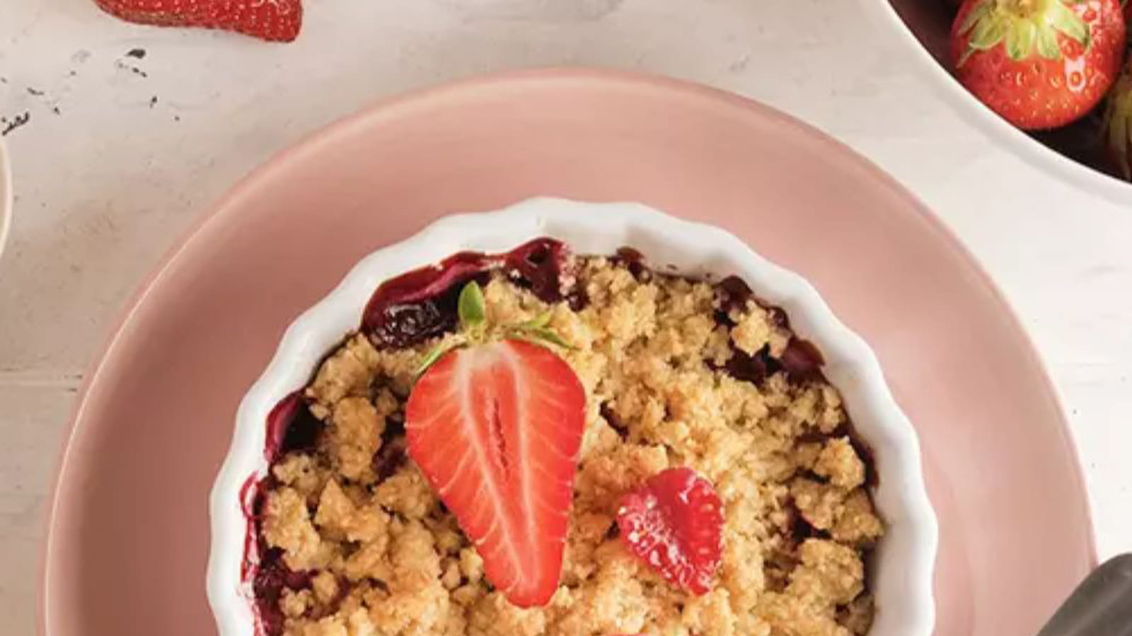 Crumble fruits rouges