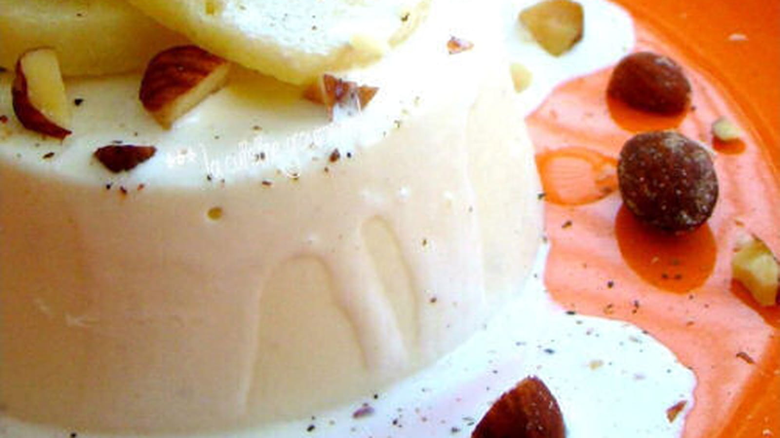 Bavarois de panais aux amandes au goût fumé