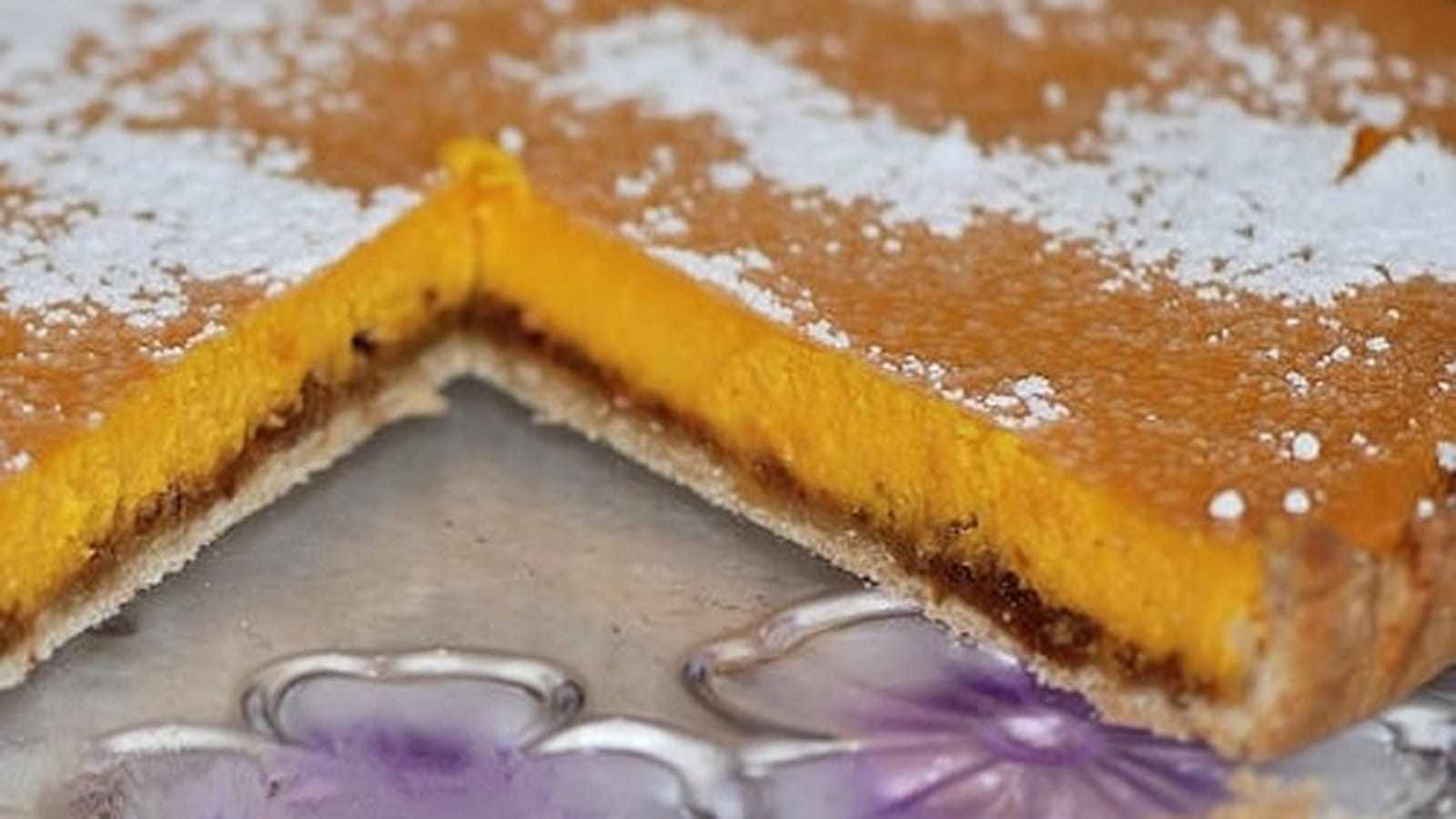 Tarte au potiron, au praliné et à la vanille