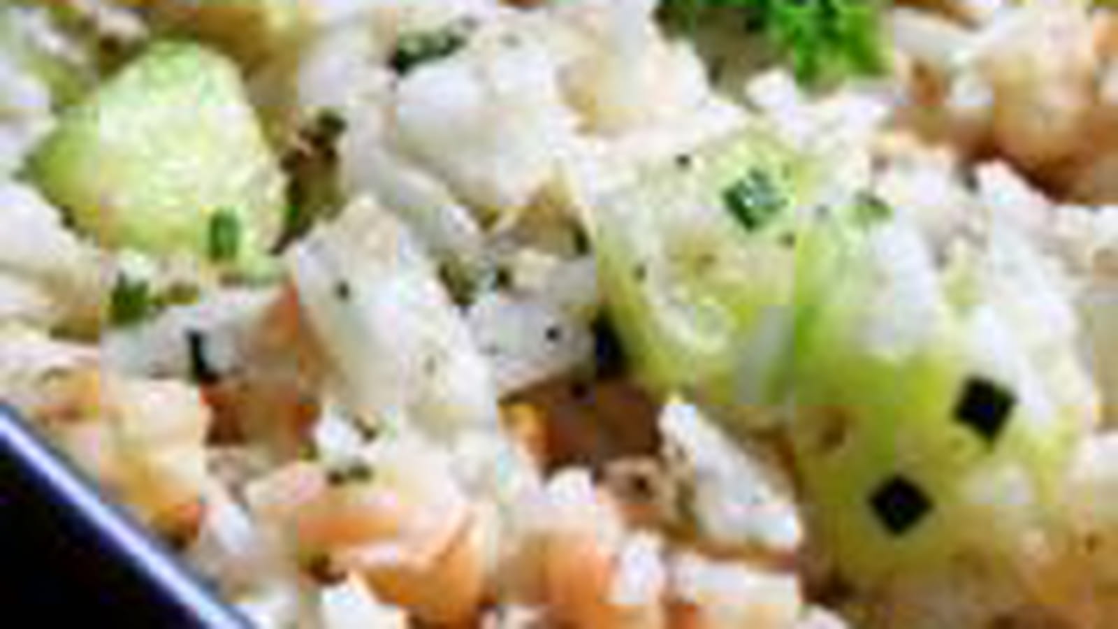 Salade de riz rose et verte