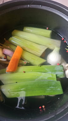 Cuisse de lapin vapeur au gingembre et légumes d'hiver : Etape 3