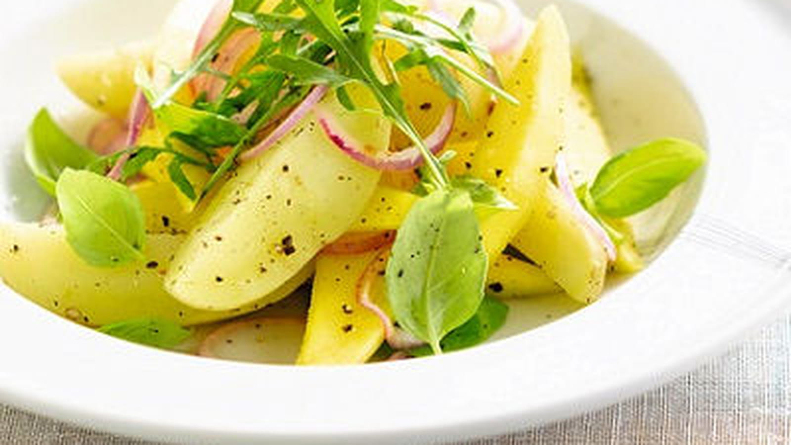 Salade estivale de pommes de terre primeurs à la mangue
