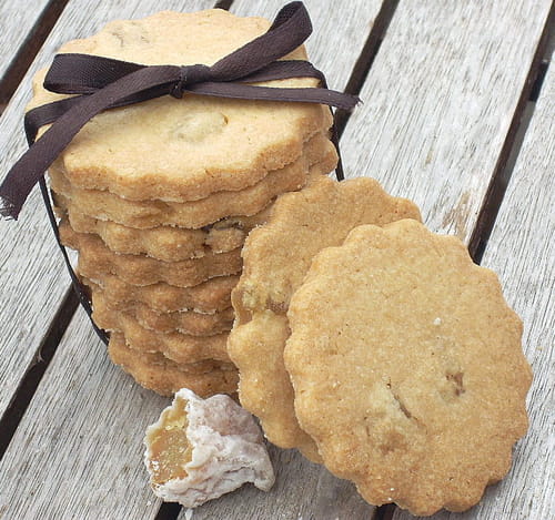 Biscuits sablés au gingembre confit