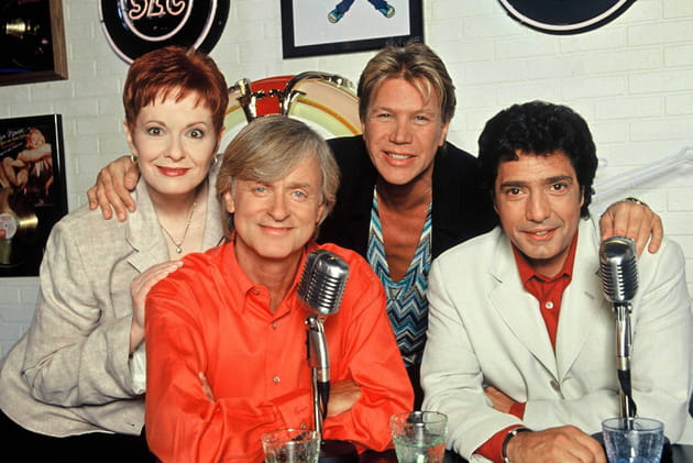 Fabienne Thibault, Dave, Patrick Juvet et Fréderic François, en 1997