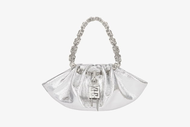 Sac &agrave; main en cuir m&eacute;tallis&eacute;