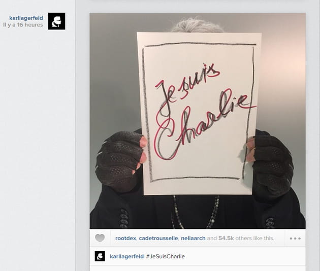 Karl Lagerfeld soutient Charlie Hebdo