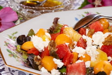 Salade fraicheur melon et pastèque : Etape 1