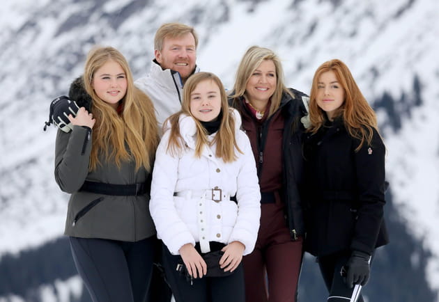 La famille royale des Pays-Bas &agrave; la neige