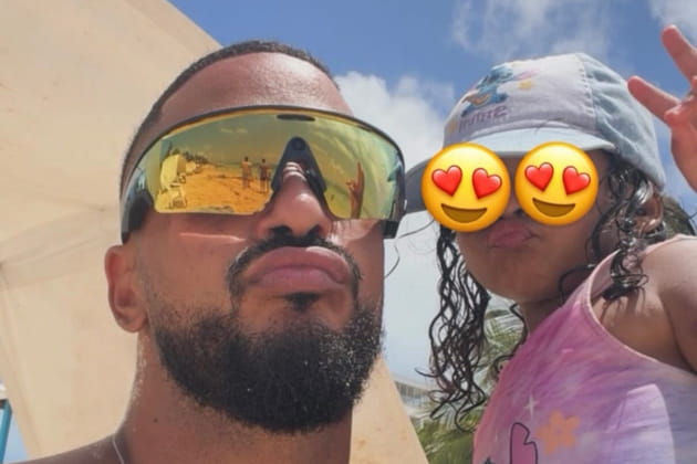 Slimane sous le charme de la Colombie avec sa fille