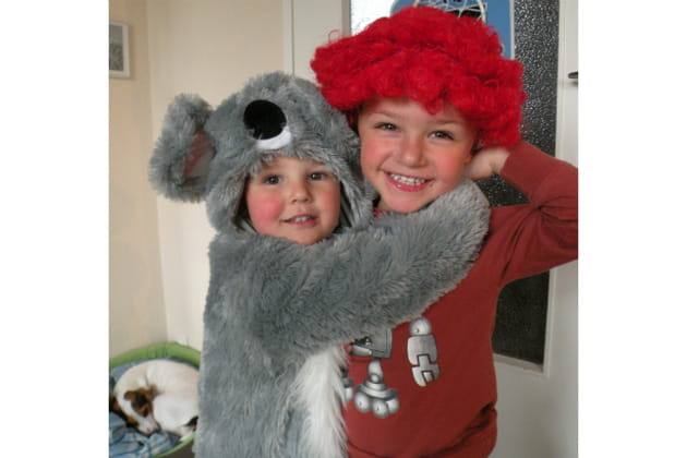 Un koala et un clown inséparables