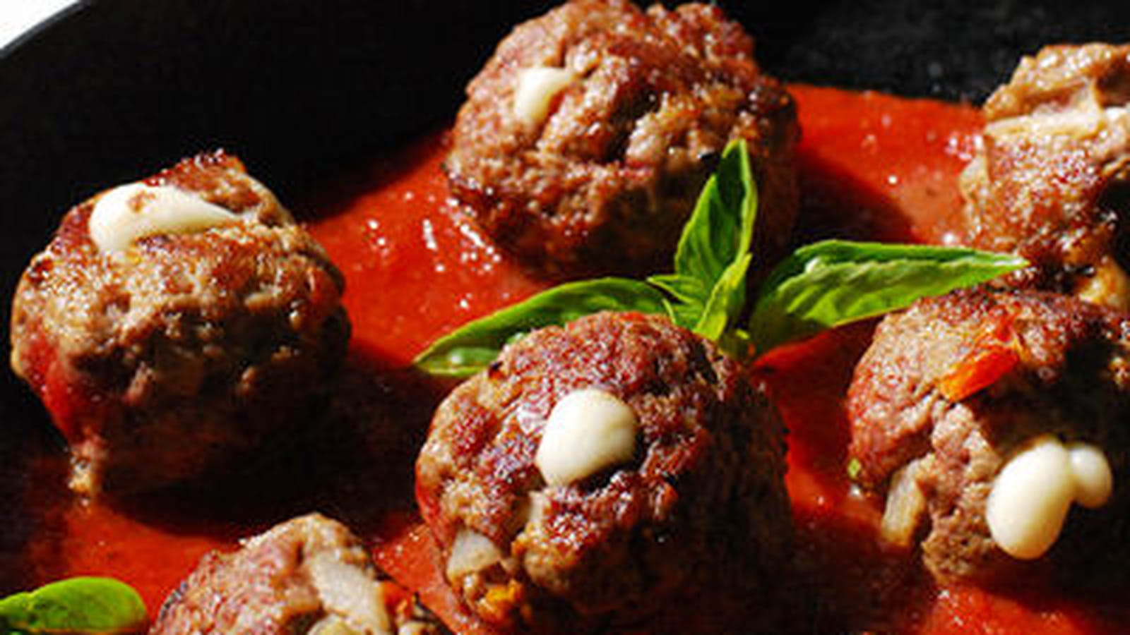 Boulettes de boeuf coeur mozzarella