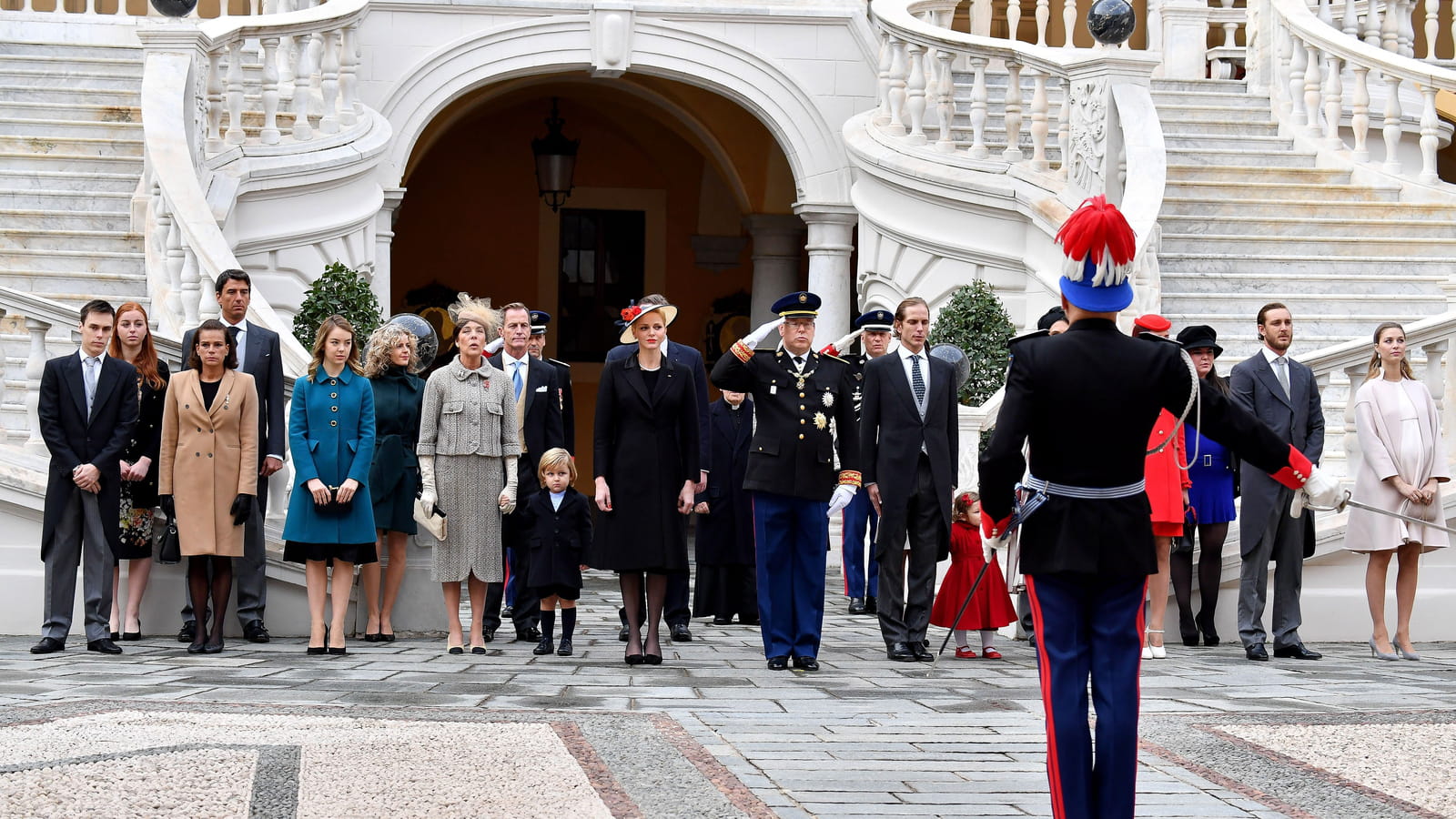 Stéphanie de Monaco et Louis Ducruet, Alexandra d'Hanovre, Sacha Casiraghi, Charlène de Monaco, Albert II de Monaco et Andrea Casiraghi