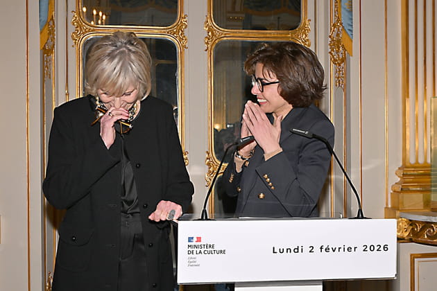 Chantal Ladesou fait rire Rachida Dati au minist&egrave;re de la Culture