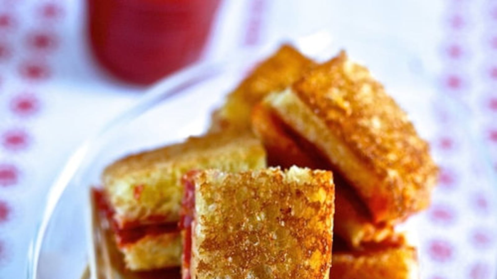 Mini-croques Tomacouli®, chèvre et chorizo
