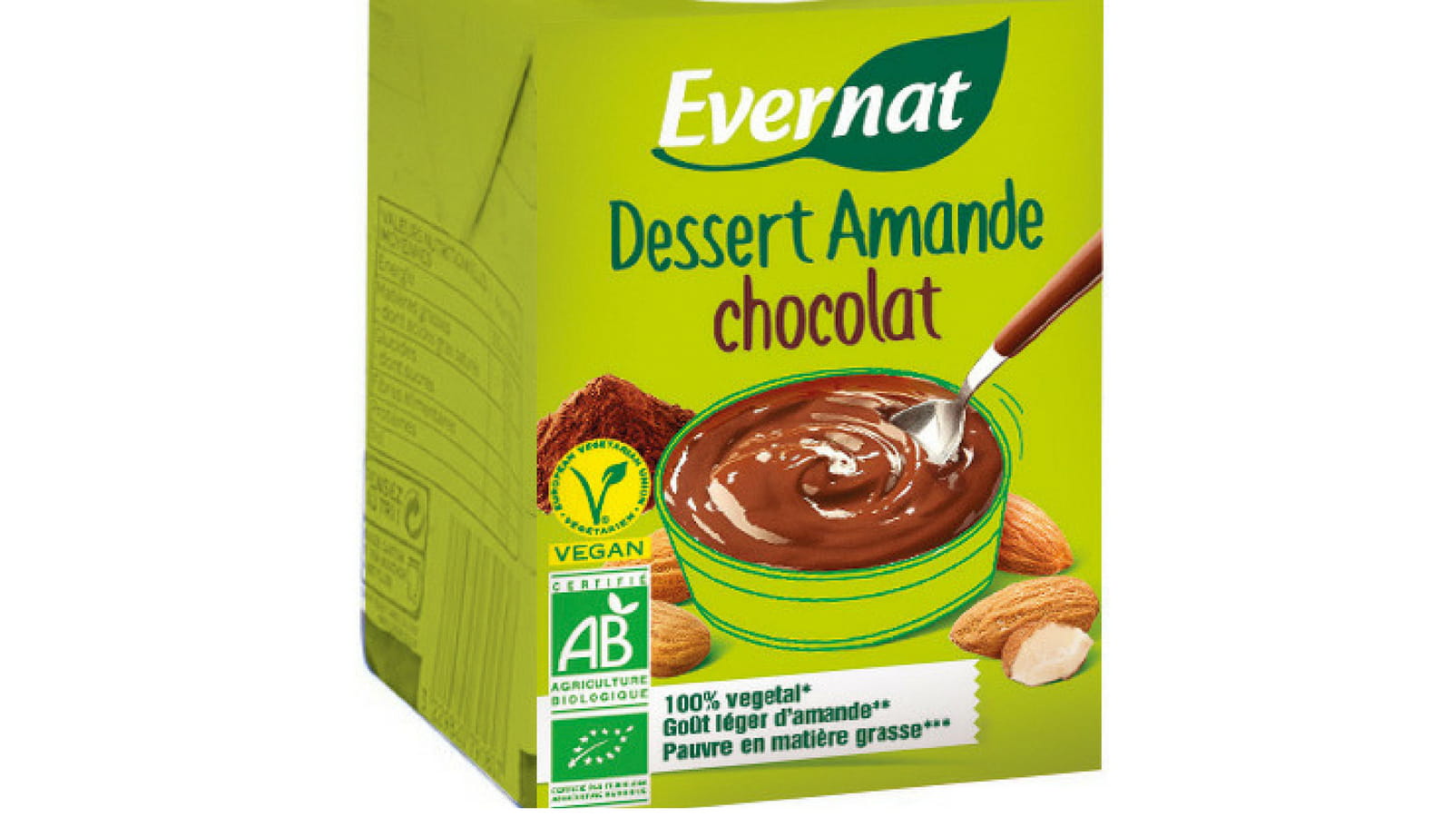 La crème dessert amande-chocolat d’Evernat