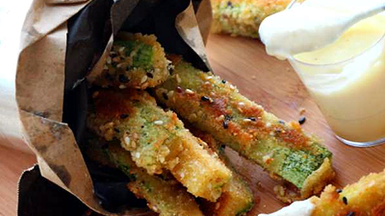 Frites de courgettes au parmesan