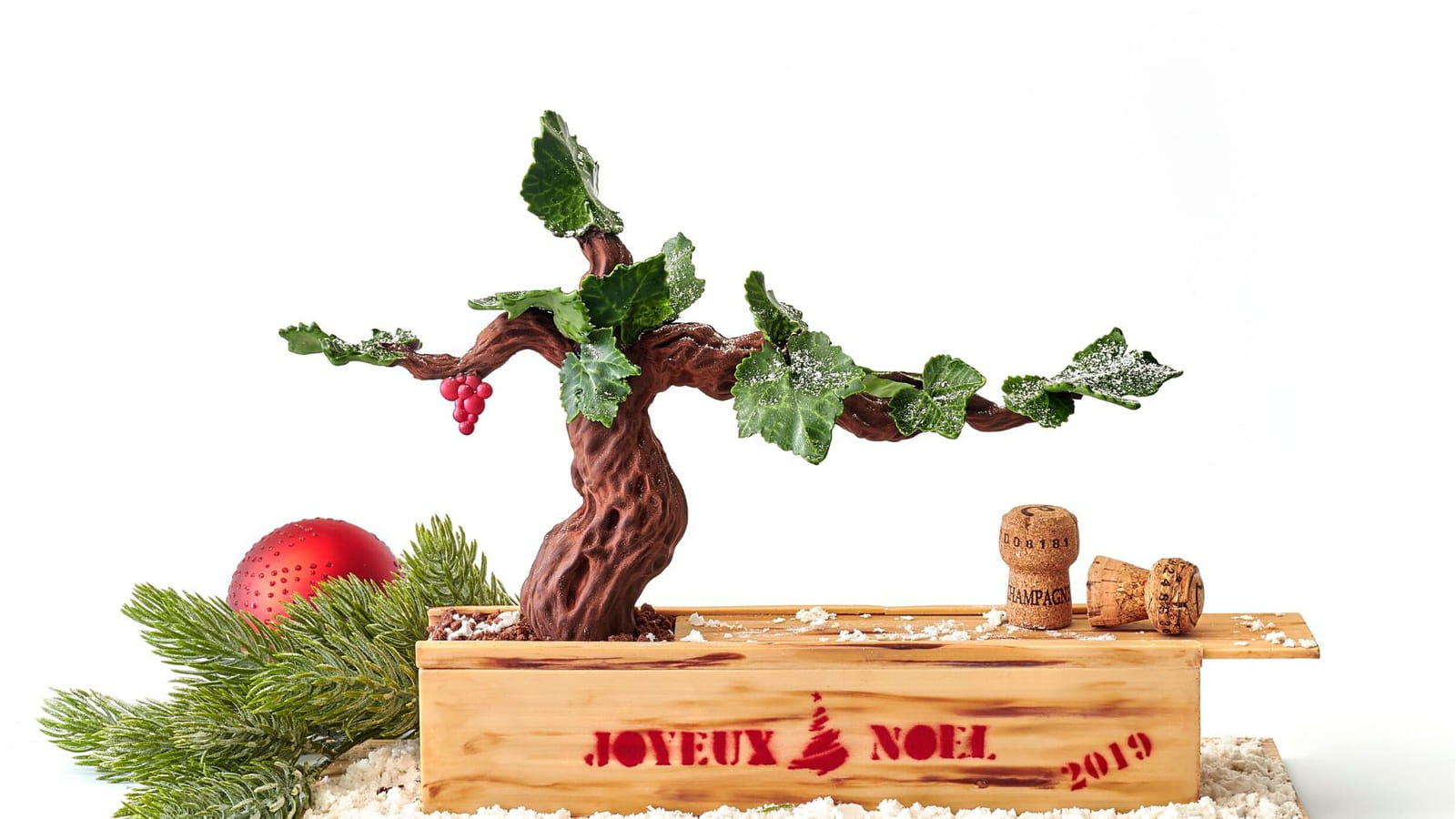 Bûche Vigne enchantée du Peninsula Paris