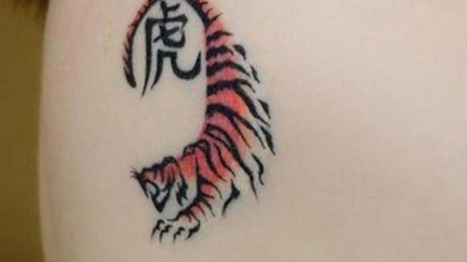 Tigre japonisant sur l'omoplate