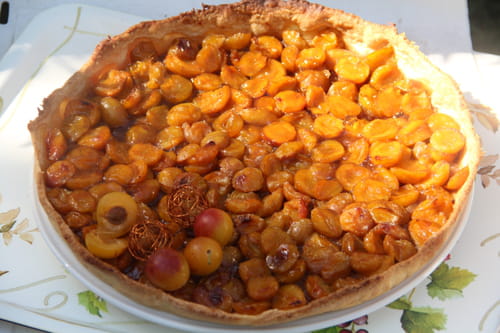 Tarte aux mirabelles sur poudre de spéculoos