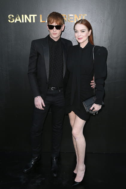 Lindsay Lohan et Dakota Lohan au d&eacute;fil&eacute; Saint Laurent