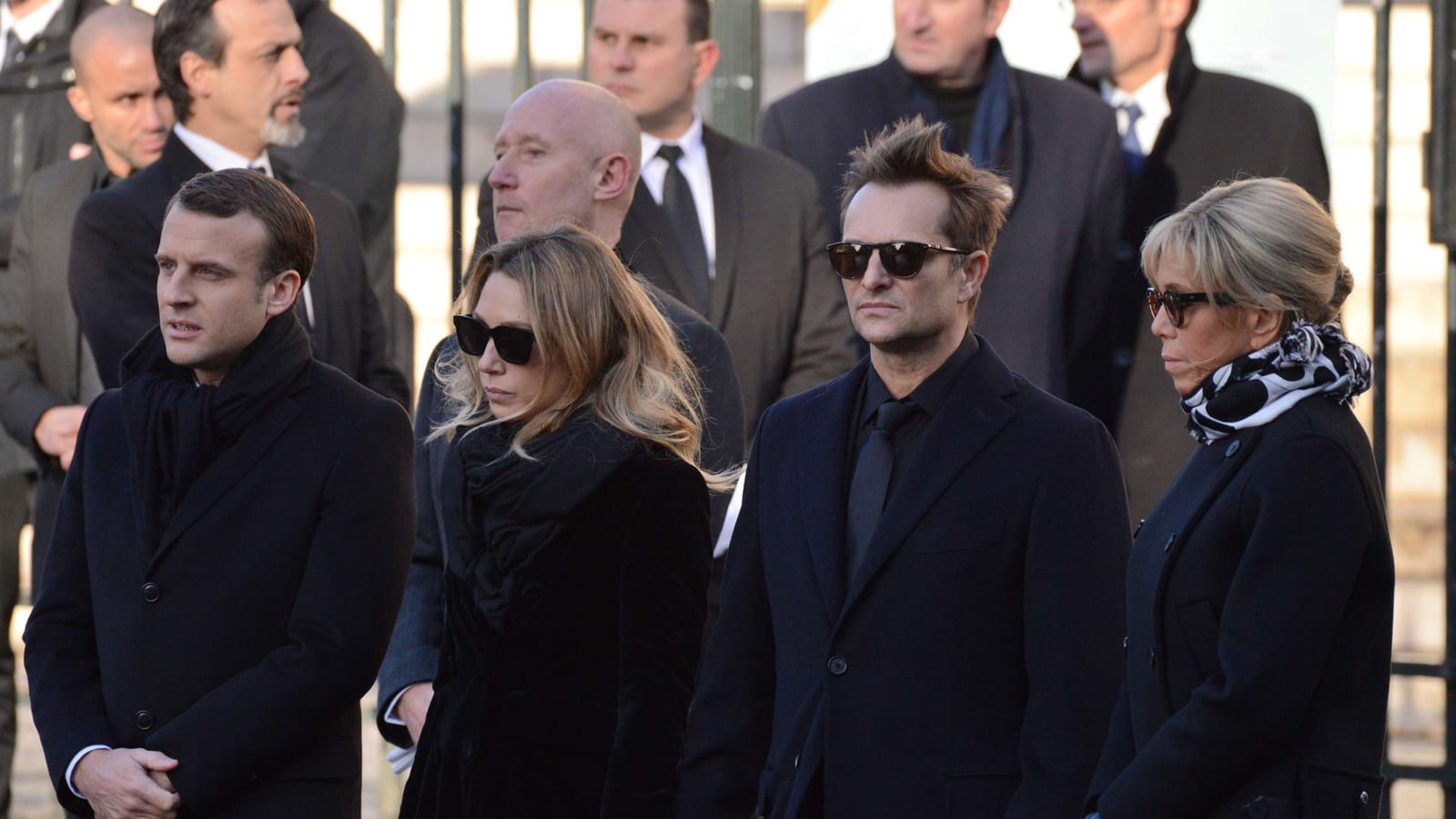 Emmanuel Macron, Laura Smet, David Hallyday et Brigitte Macron