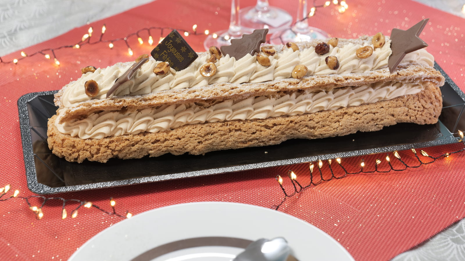 Bûche pâtissière Paris-Brest de Auchan 