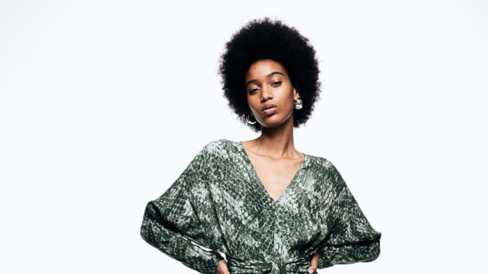 Robe à motif serpent H&M 