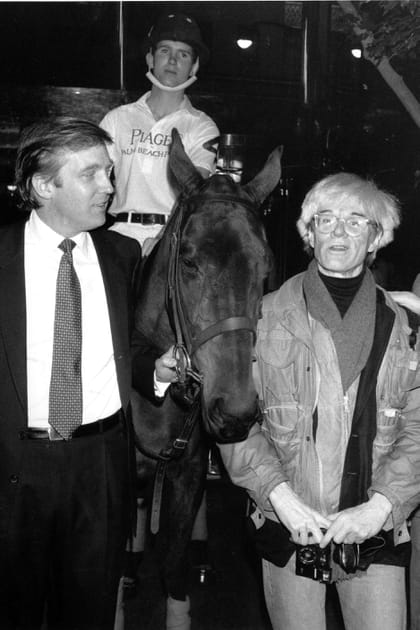 Avec Donald Trump lors d'un match de polo, 1983