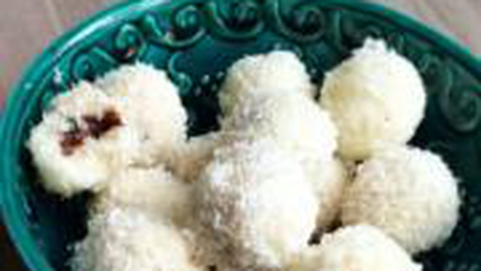 Bouchées noix de coco coeur ganache au chocolat