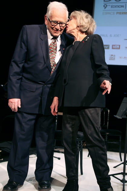 Jeanne Moreau et Pierre Cardin en février 2008