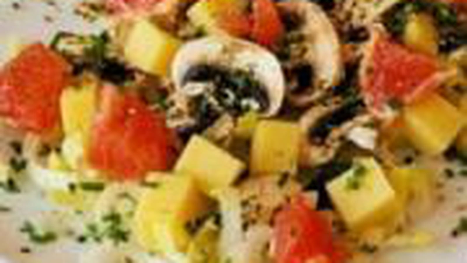 Salade d'endives, champignon, pamplemousse