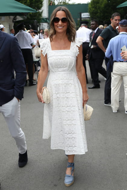 Pippa Middleton en robe en dentelle