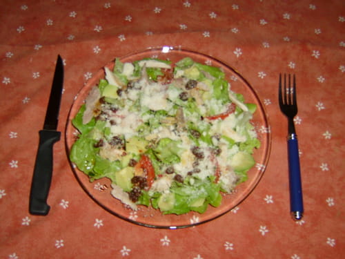 Salade de poulet au citron et parmesan