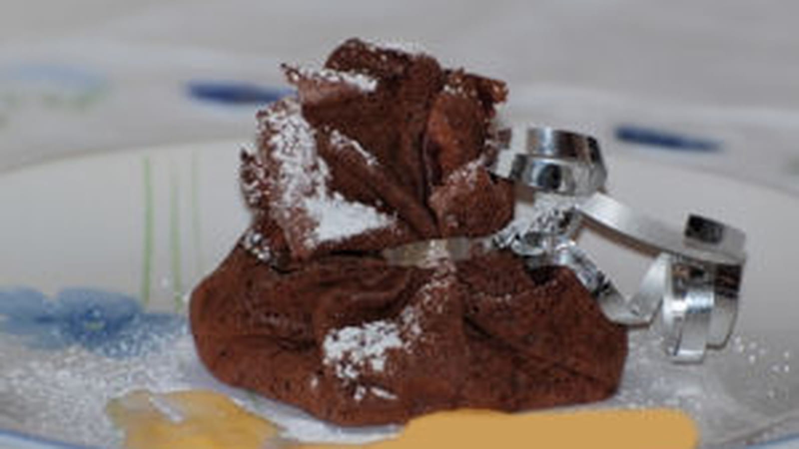 Aumonière chocolat, crème au citron