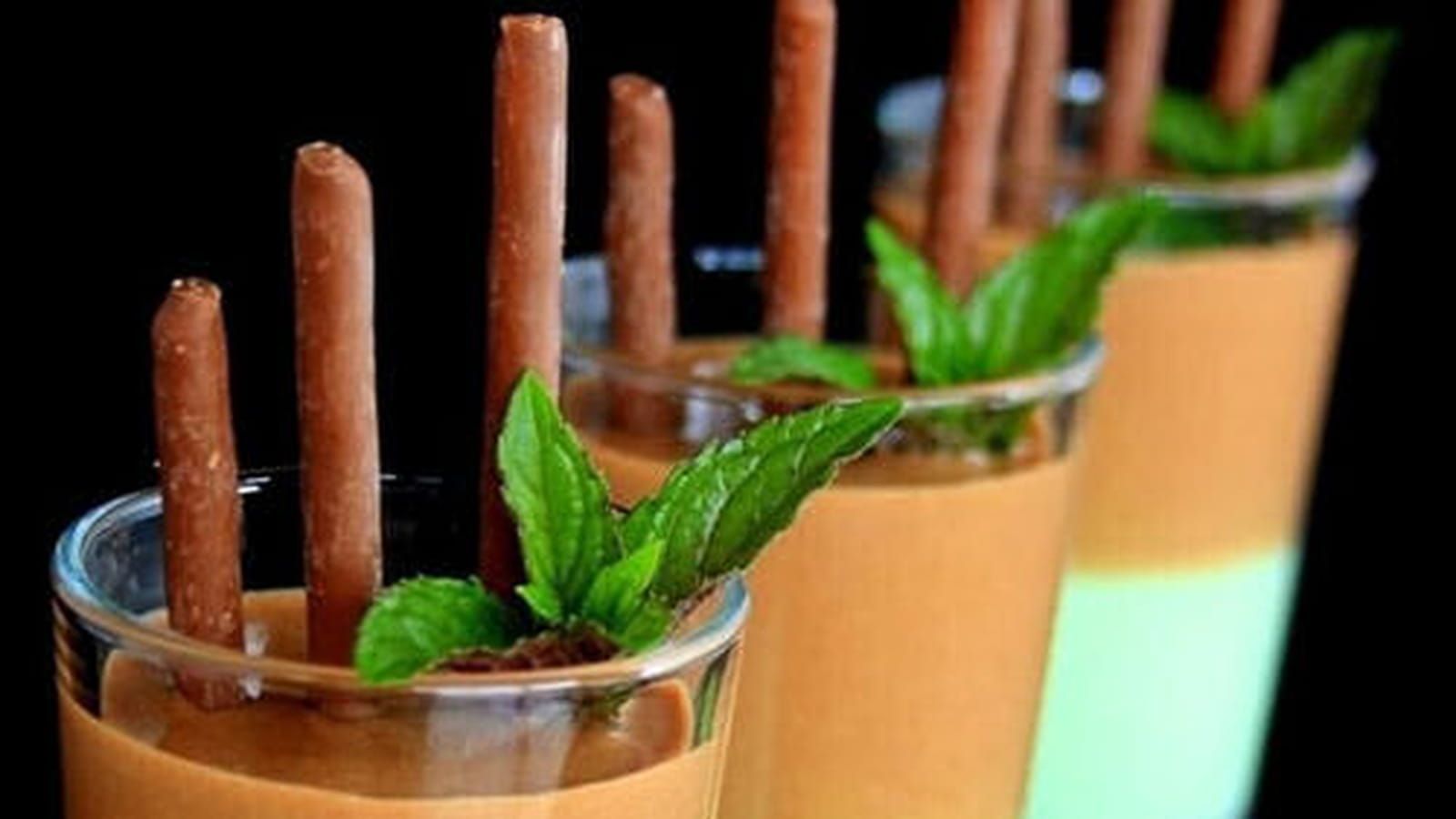 Verrines chocolat et menthe